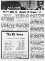 "Why the Black Student Union" an article in BG News in 1969